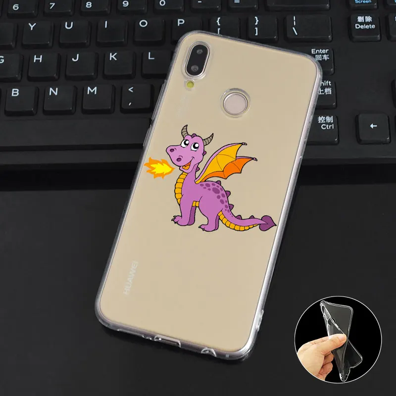 DREAMFOX L282 модный дизайн динозавра Мягкий ТПУ силиконовый чехол для huawei Honor 6A 6C 7X9 10 P20