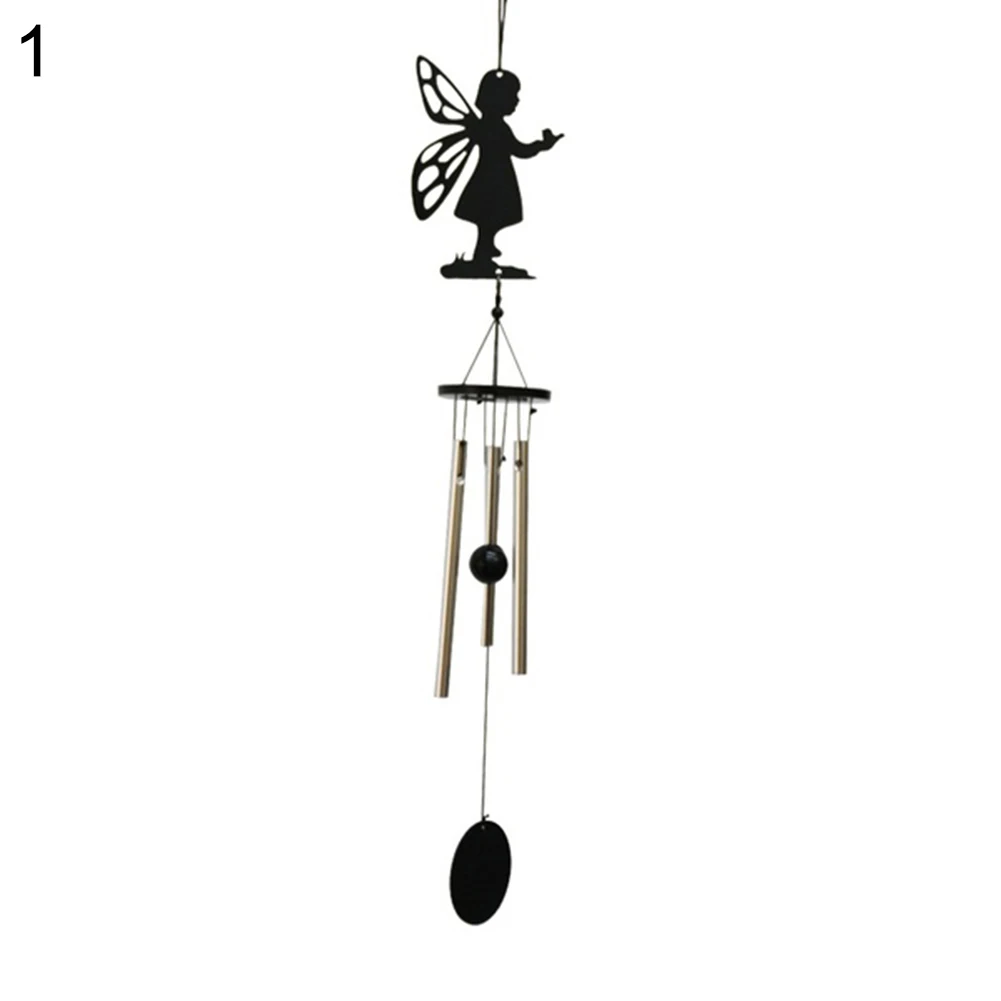 New Handmade Angel Owl Moon Star 3-Tube Metal Lucky Bell Hanging Wind Chime Feng Shui Home Outdoor Yard Garden Decor Birthday Gi
