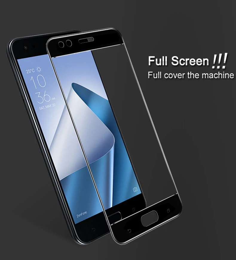 Для Asus ZenFone 4 ZE554KL закаленное стекло 9H 3D полное покрытие экрана передняя крышка