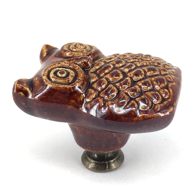 Ручка дверная керамическая в форме совы для детской комнаты|ceramic door handles knobs|door handle