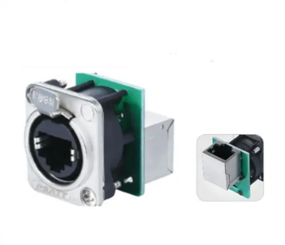 10 шт./лот D Type NE8FDP Ethercon RJ45 Feedthru Series монтажный разъем для монтажа на