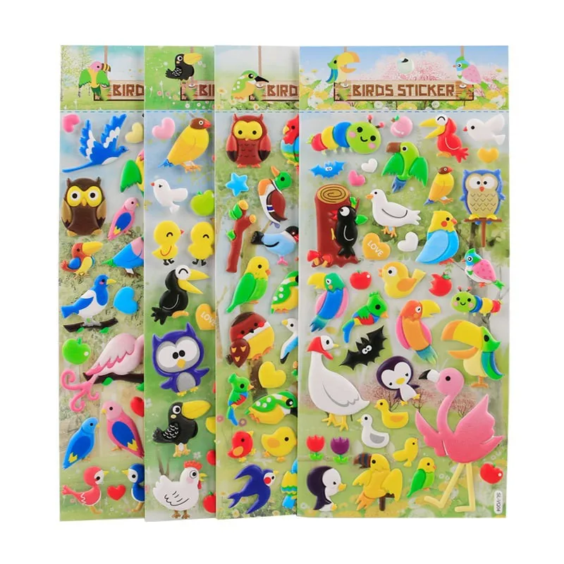 Kawaii детские наклейки эва милые лесные животные 3D мультфильм DIY стикер птица