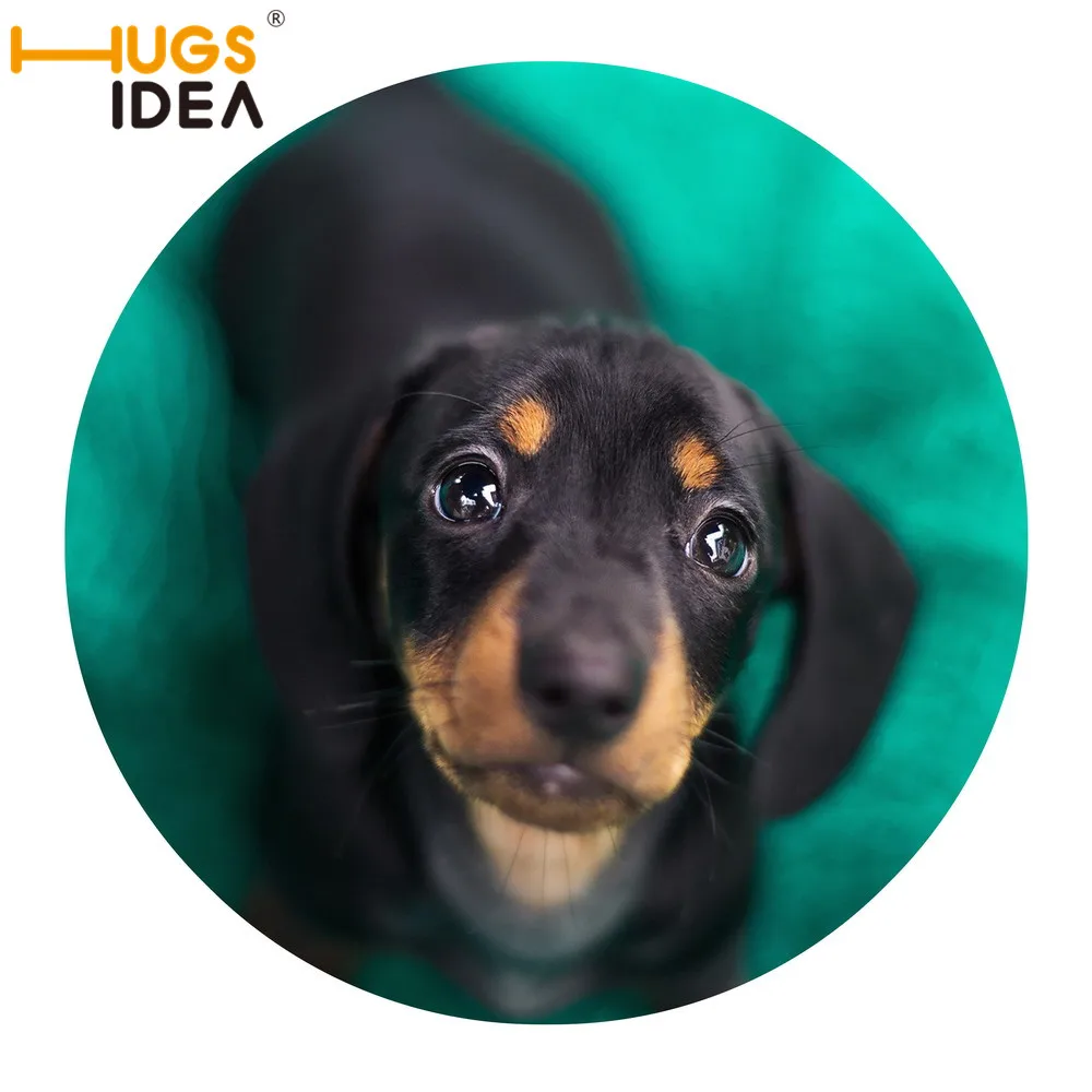 HUGSIDEA 3D милые животные собака ковер не скользит тонкий дизайн Круглая дверь
