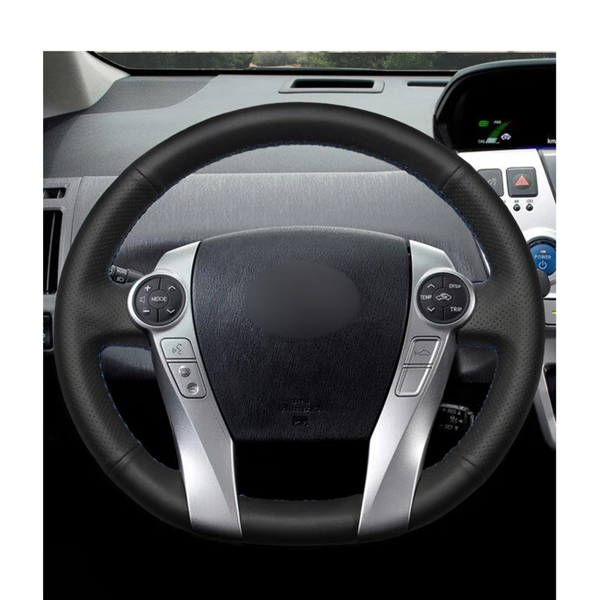 Чехлы рулевого колеса автомобиля из искусственной кожи для Toyota Prius 30(XW30) 2009 2015