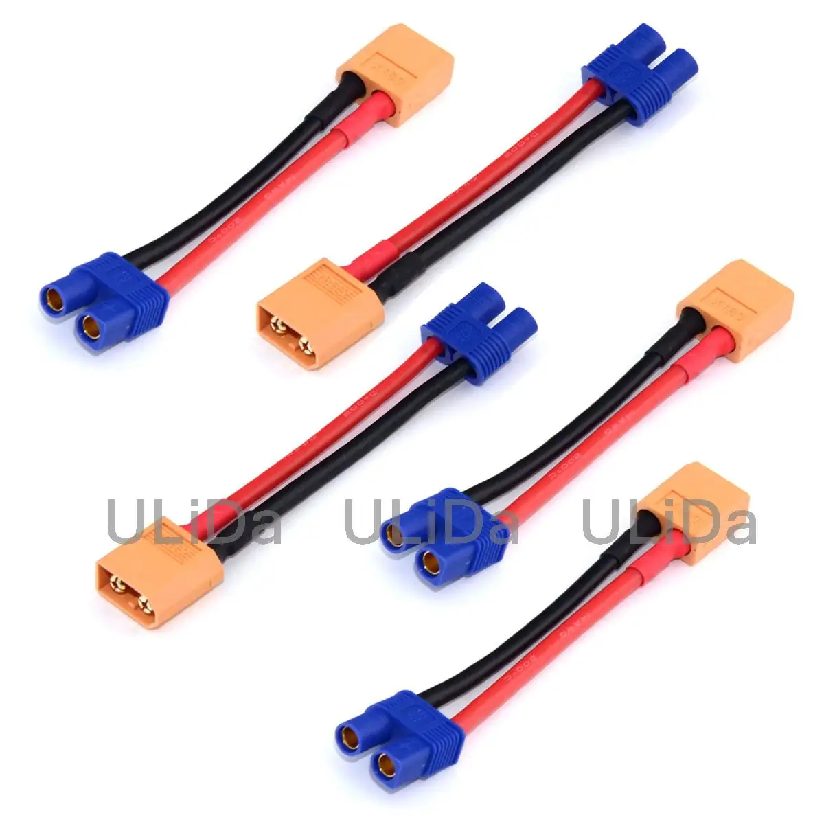 5 шт. XT60 папа к EC3 гнездовой разъем адаптер EC-3 Т-коннектор 14AWG провод Квадрокоптер -