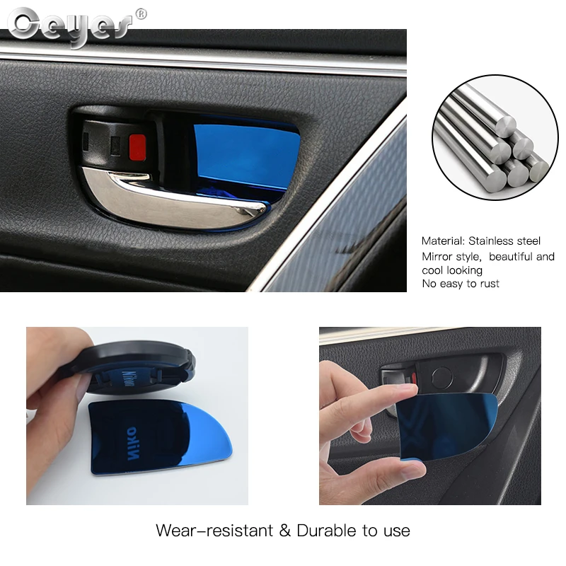 Ceyes Car Styling Auto Accessories Door Bowl Handle Cover Trim Interior Stickers Case For Toyota Corolla 2016 2017 2018 4pcs | Автомобили