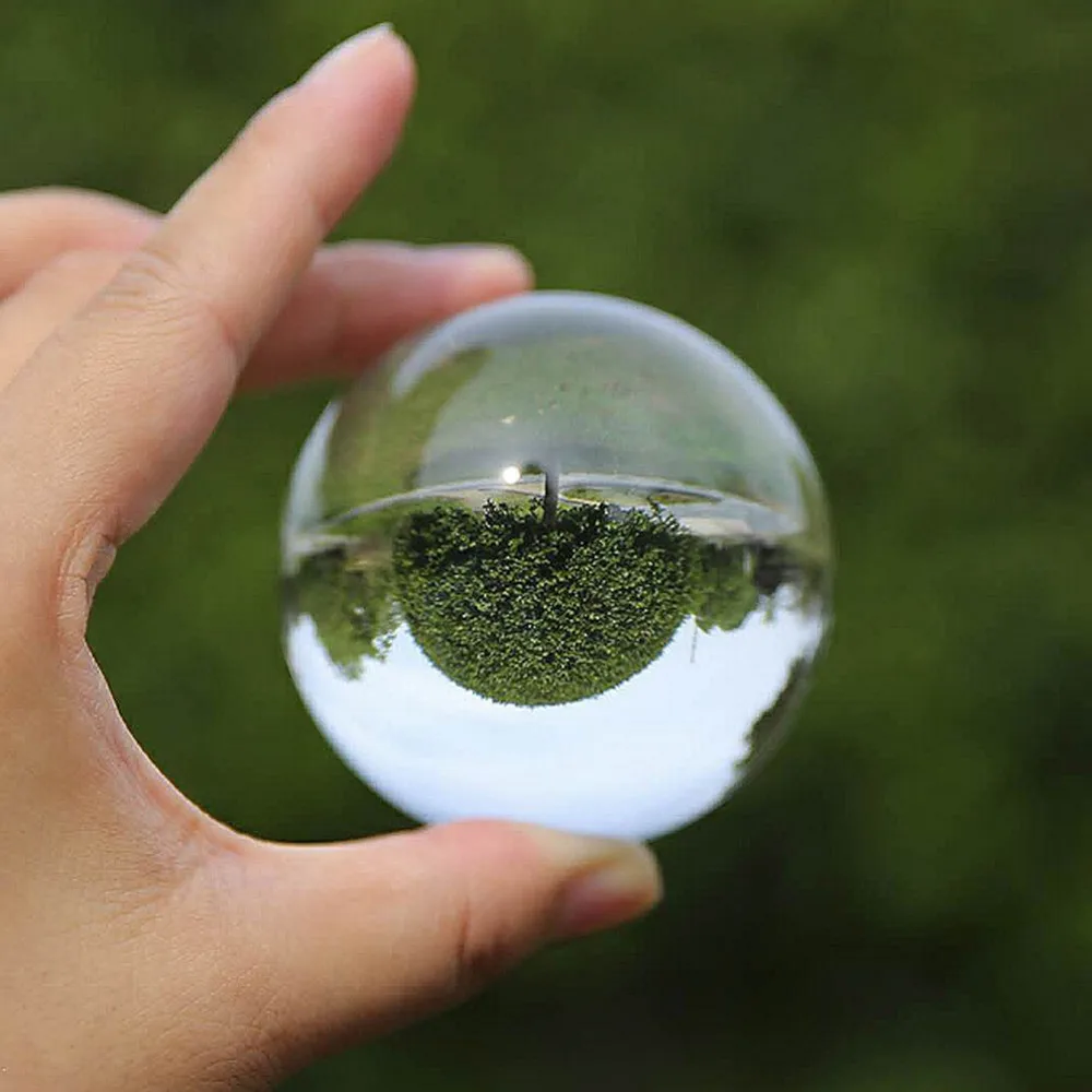 Прозрачный стеклянный хрустальный шар фотография Реквизит Lensball Декор подарок