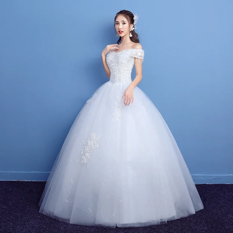 Роскошное бальное платье inofinn свадебное с кружевом винтажное Vestido De Novia Princesa