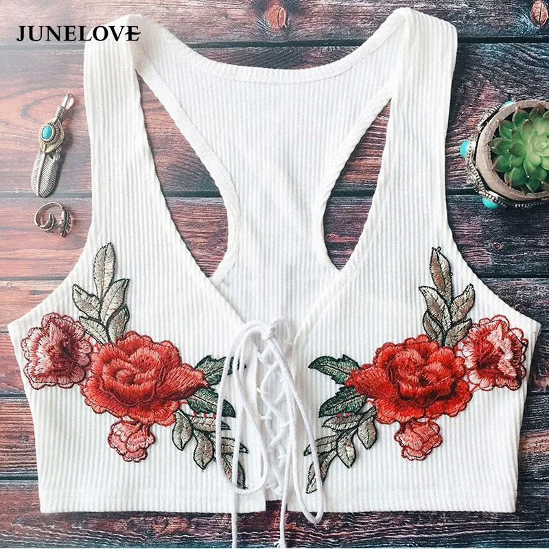 Junelove 2018 весенние женские пикантные спинки короткие топы на бретельках с