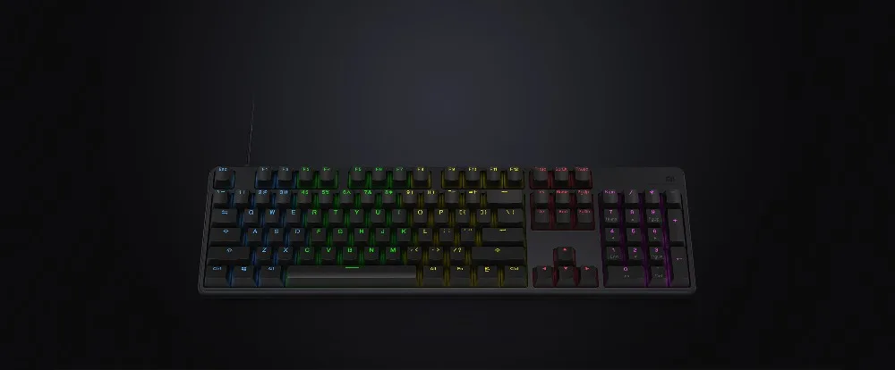 Игровая клавиатура xiaomi с 104 клавишами, RGB иллюзия, подсветка, покрытие из алюминиевого сплава, пользовательский корпус игрового вала для ПК, ноутбука, игровой смарт