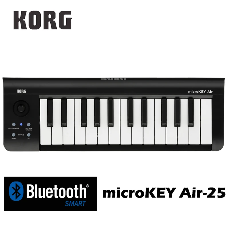 MicroKEY air-25 Korg MicroKEY воздуха 25/MicroKEY воздуха 37-клавиша Bluetooth и USB MIDI контроллер беспроводное подключение к iPad, iPhone, Mac или Windows - Цвет: MicroKEY air-25