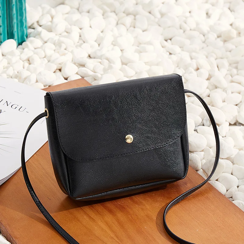 2019 модная женская однотонная маленькая сумка из искусственной кожи через плечо