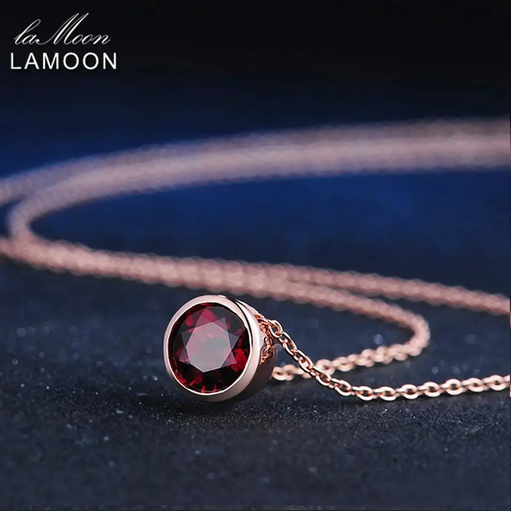 Женское ожерелье из серебра 925 пробы с красным гранатом|necklace necklace|necklace simplenecklace