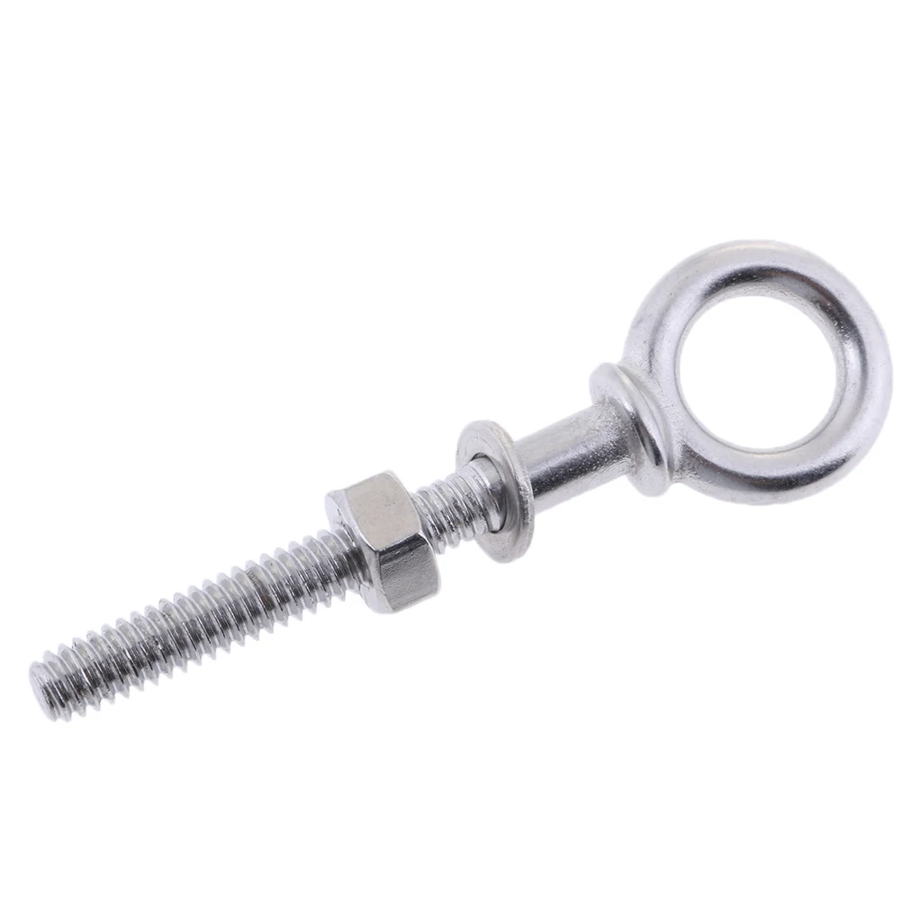 304 Stainless Steel Long Lifting Eye Bolt with Nut and Washer Marine Hardware M4 x 40mm Dropshipping | Автомобили и мотоциклы