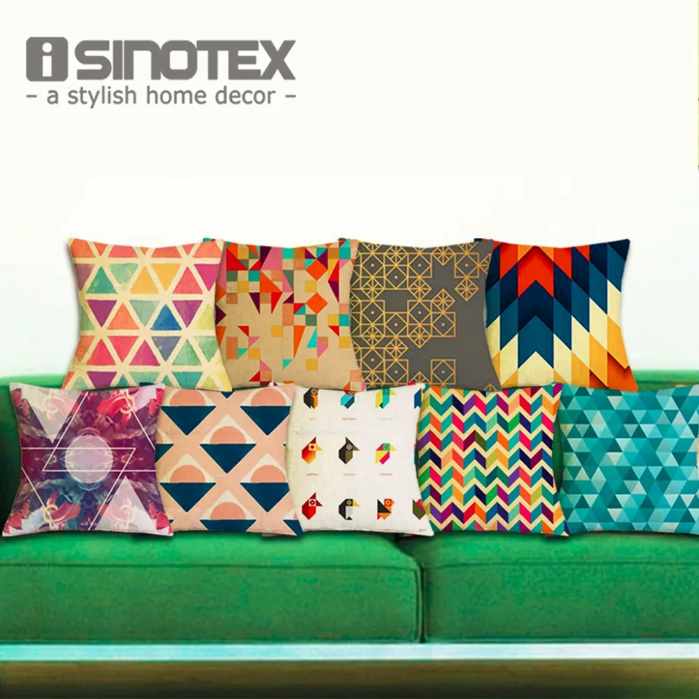 ISINOTEX Геометрическая наволочка подушки льняные креативные наволочки для