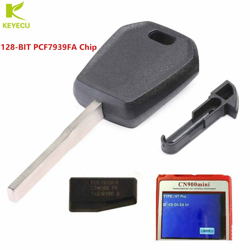 KEYECU сменный ключ транспондер 164 R8128 боковая мельница 128 бит PCF7939FA для Ford Edge F Series Fusion