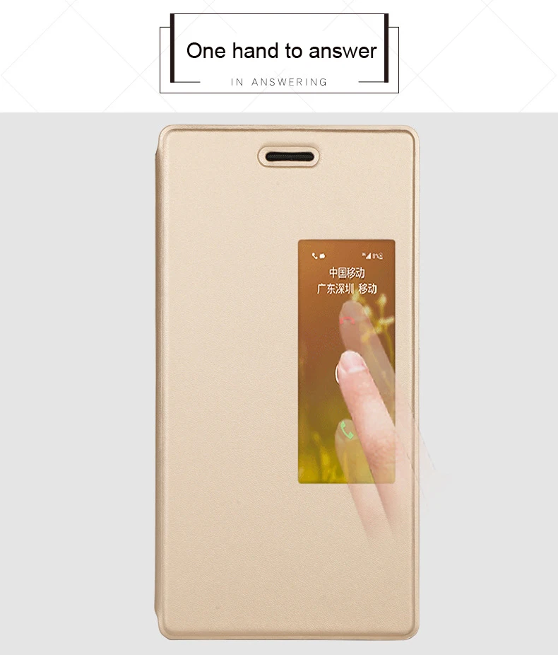 Чехол-книжка с окошком из искусственной кожи для huawei P7 P8 P9 Plus Honor 6, чехол s, противоударный чехол для телефона, чехол для huawei P9 Plus