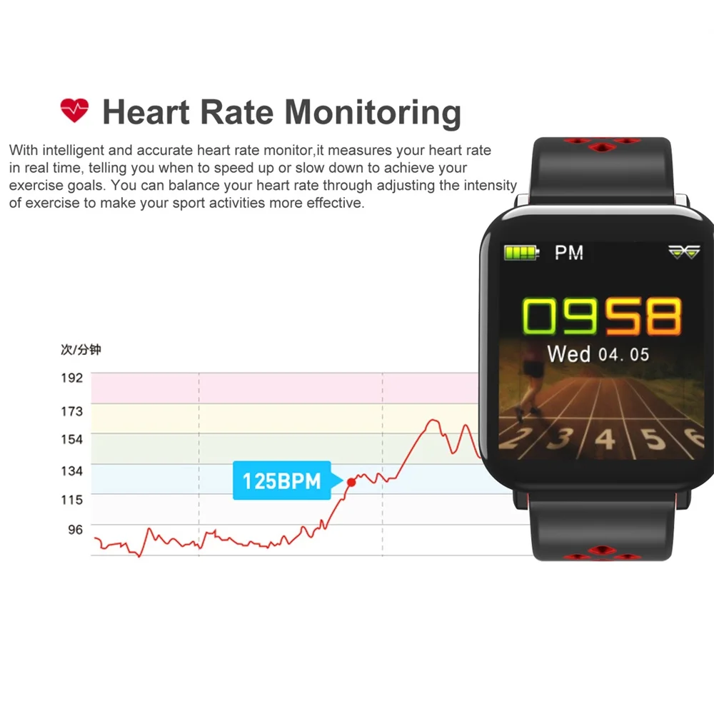 DM06 человек умный Браслет сердечного ритма мониторы сна Красочные экран