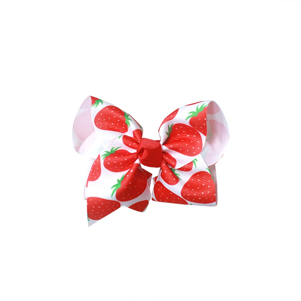 

4 Inch Bowknot Fruit Hair Ornament Strawberry Pineapple Hair Band Hairpin Girl Headdress