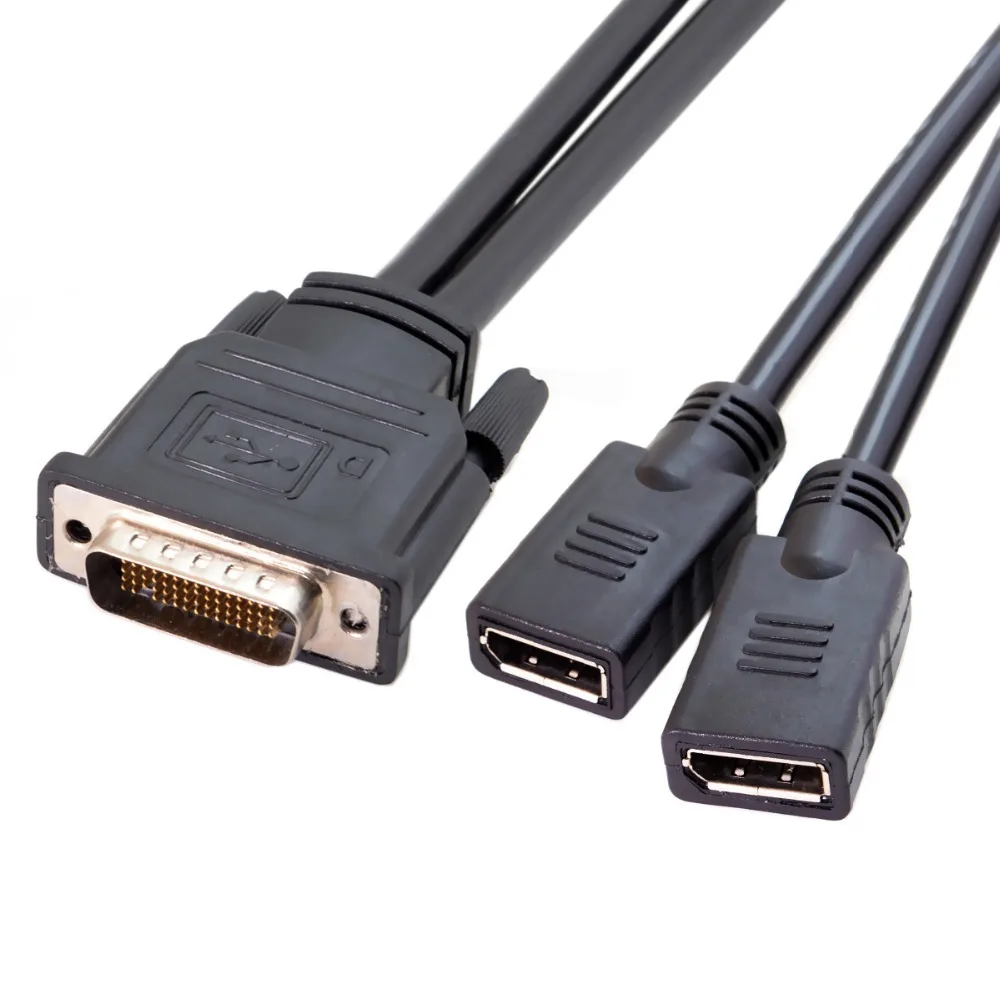 DMS 59 Pin Male to 2XHDMI/2xDisplayPort DP 8pin Female Spliter Удлинительный Кабель-адаптер для видеокарты