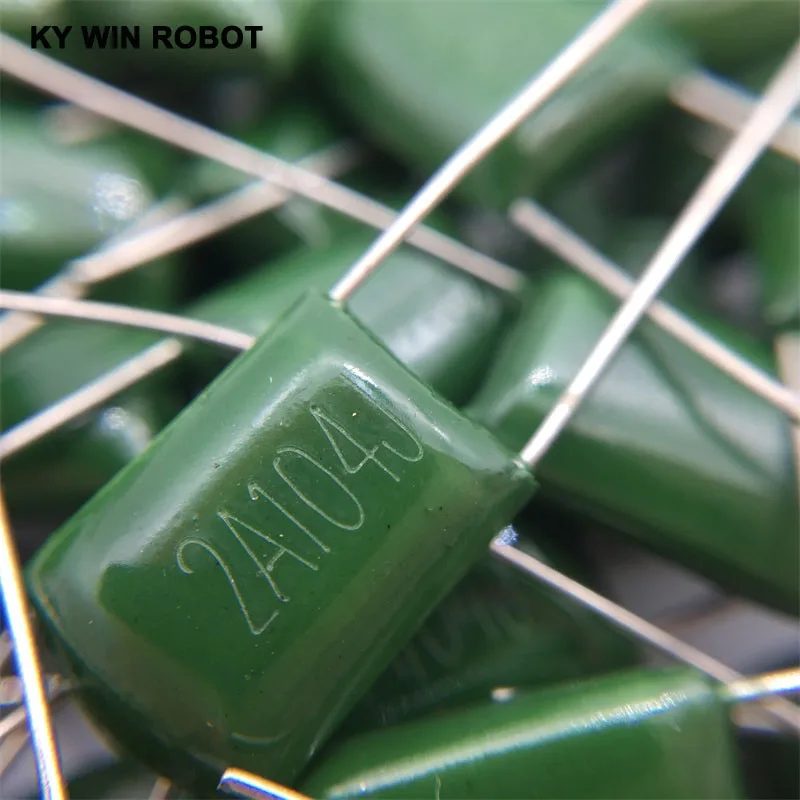 50 шт. полиэфирные полиэтиленовые пленочные конденсаторы 2A104J 100V 0 1 мкФ 100NF|poly film