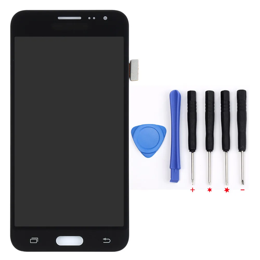 black lcd with tools J320f ЖК-для Samsung Galaxy J3 J320F J320M J320H ЖК-дисплей с сенсорным экраном дигитайзер полная сборка запасные части - Цвет: black lcd with tools