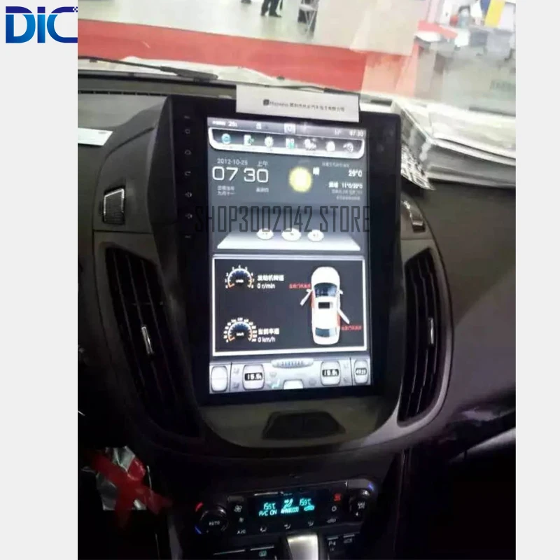 DLC Android gps-навигатор Автомобильный плеер 12 ''радио вертикальный экран mp3 mp4 Видео Аудио Автомобильный Стайлинг для ford Kuga Escape 2013