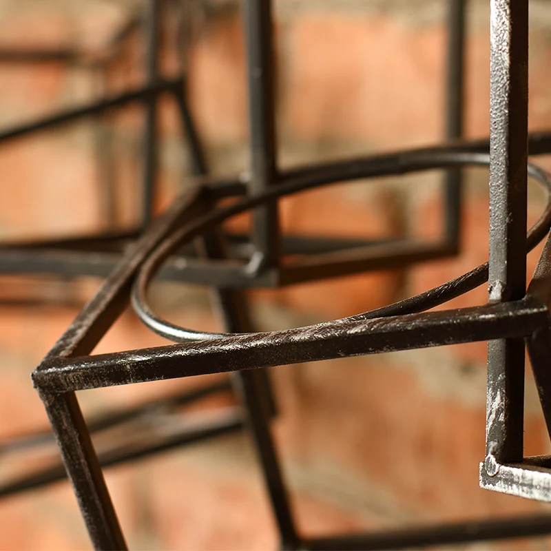 

Metal European Wine Rack Hanging Wall Wine Rack Square Wine Rack Shelf Iron Hanging Wall Frame Iron Art Kitchen Shelf