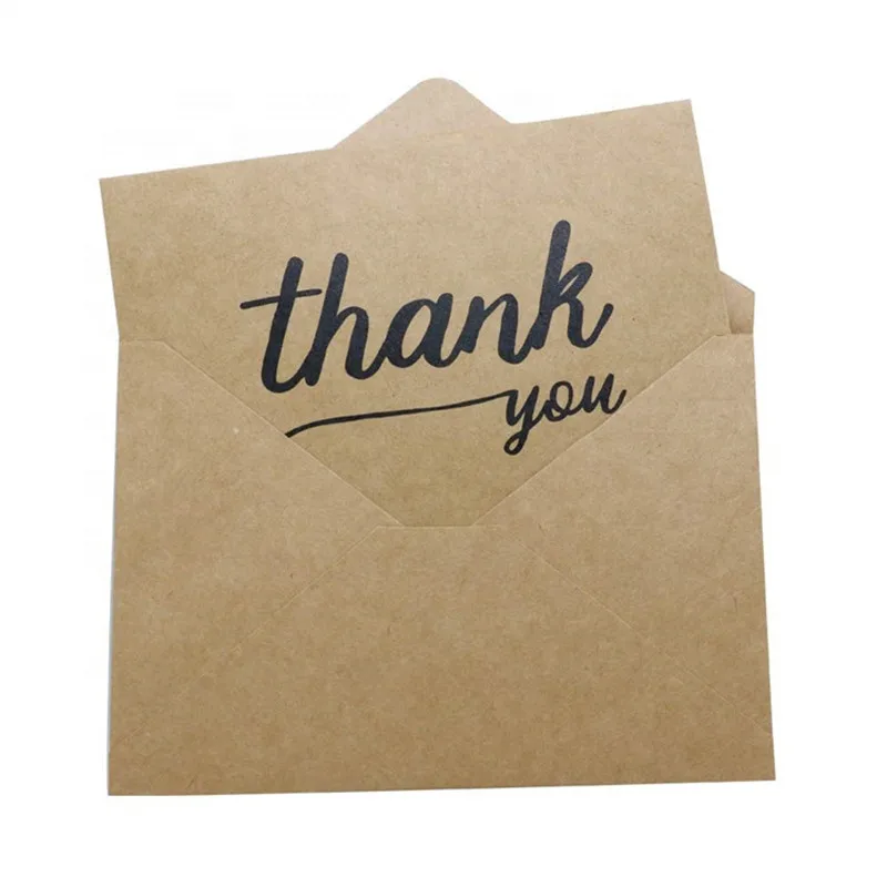 3-шт Спасибо карты коричневая крафт-бумага 6 Дизайн спасибо поздравительная