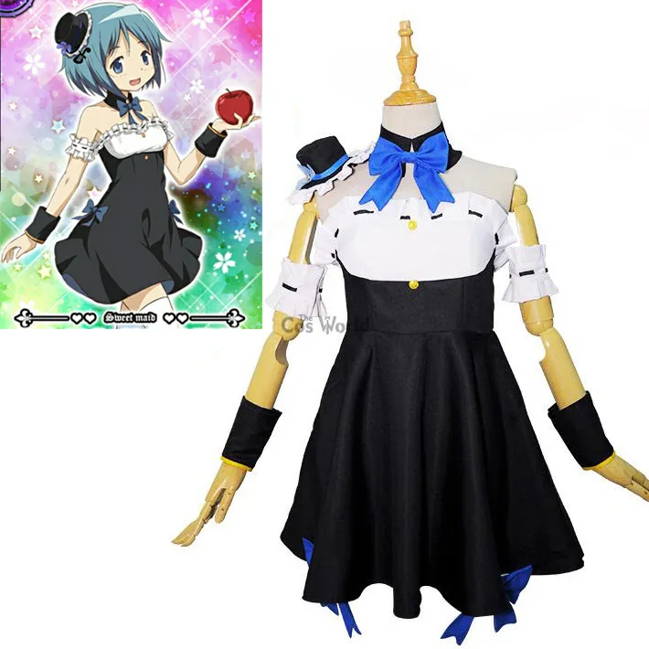 Фартук горничной Puella Magi Madoka Magica Miki Sayaka платье Униформа костюмы для косплея из
