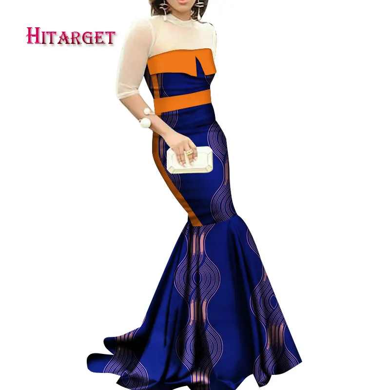 Платье женское из 100% хлопка с вощеным принтом для вечеринки и свадьбы