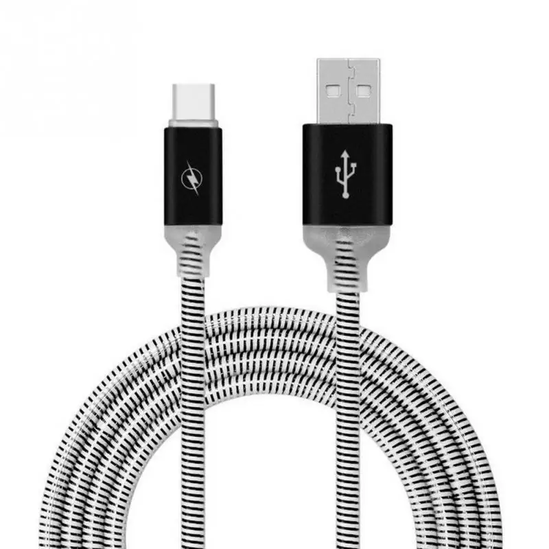 Прочный провод для зарядки TPE порт type-C нейлоновый USB кабель передачи данных