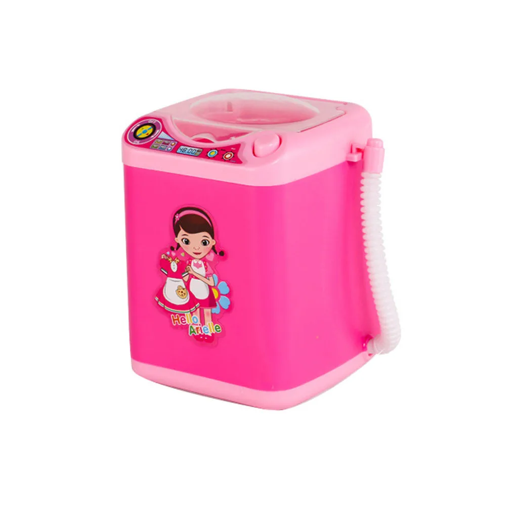 2pcs Kids Baby Girl Toys Mini Electric Makeup Brush Cleaner Device Automatic Cleaning Washing Machine Simulation Pretend |