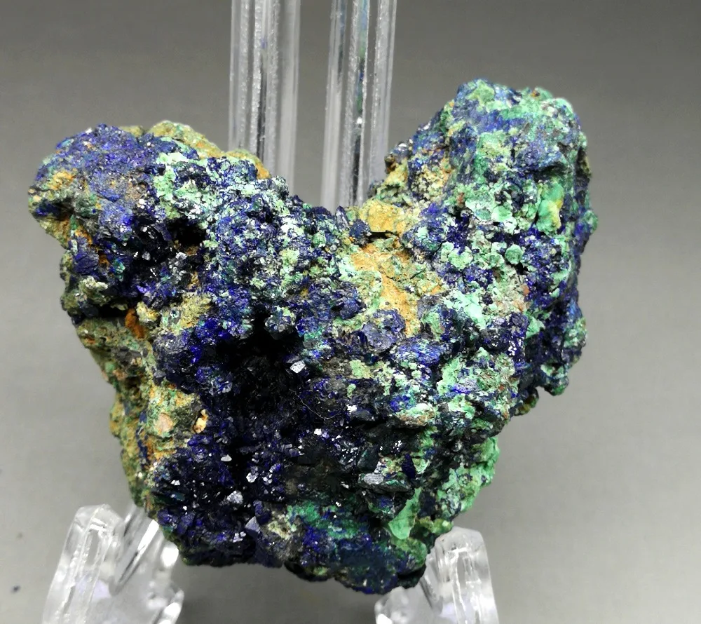 98 г натуральный камень и кристалл azurite/Малахитовый симбиотический минеральный