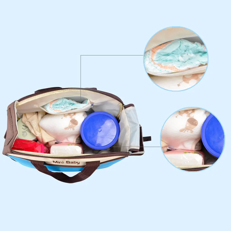 mommore Diaper Bags Large Totes Shoulder Bag with Changing Pad for Baby Mother Nappy Stroller | Мать и ребенок