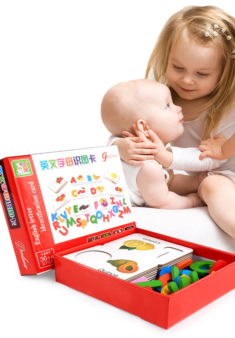 26 шт. деревянные фрукты и овощи в форме алфавита|Монтессори| |