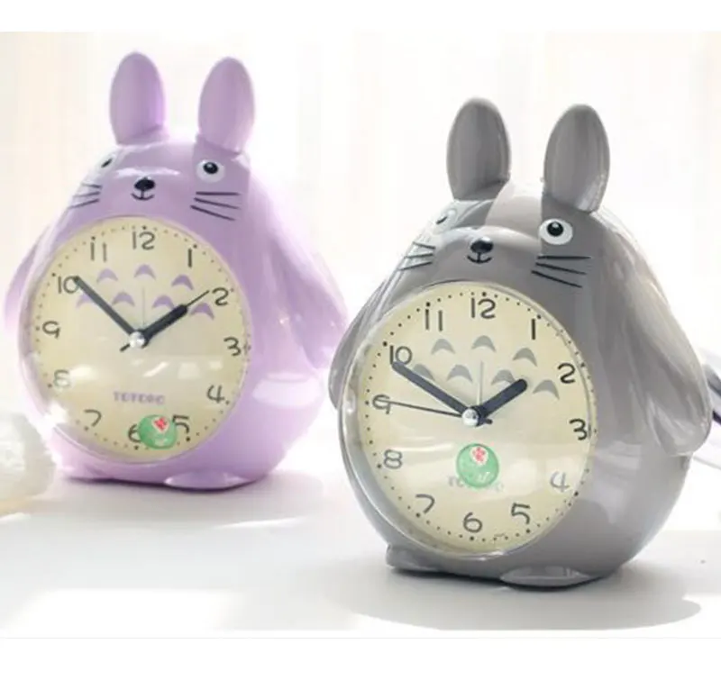 Кварцевые настольные часы Totoro, современный таймер, Повтор будильника, Покемон, светодиодный светильник, бесшумный, рядом с часами, Домашний Детский будильник