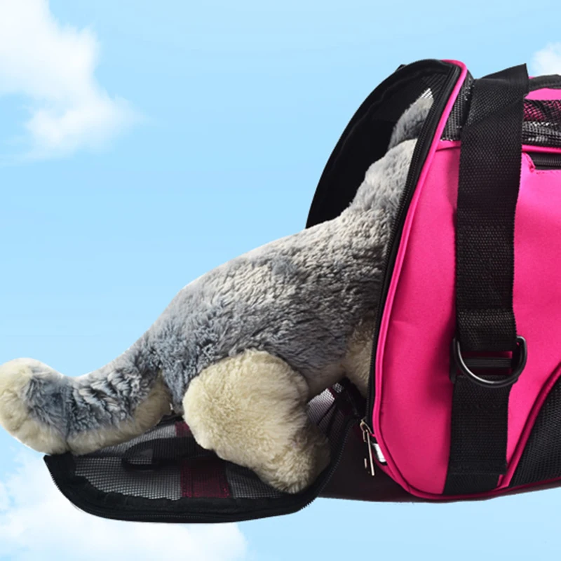 Переноска для собак кошек дышащая Полиэстеровая 600D цветная сумка на одно плечо
