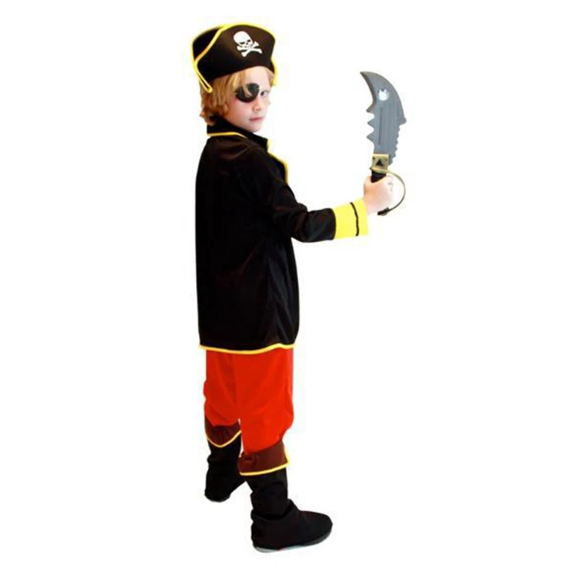 Бесплатная Доставка! Одноглазый пиратский костюм детские костюмы с рисунком