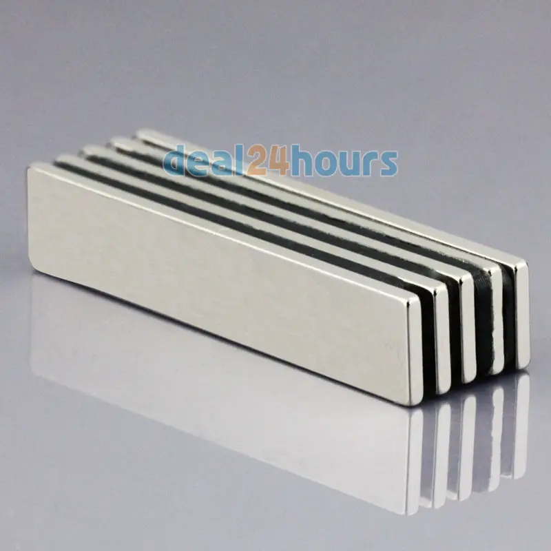 OMO Magnetics 5 шт. N50 Супер сильный блок Cuboid неодимовые магниты 50x10x2 мм