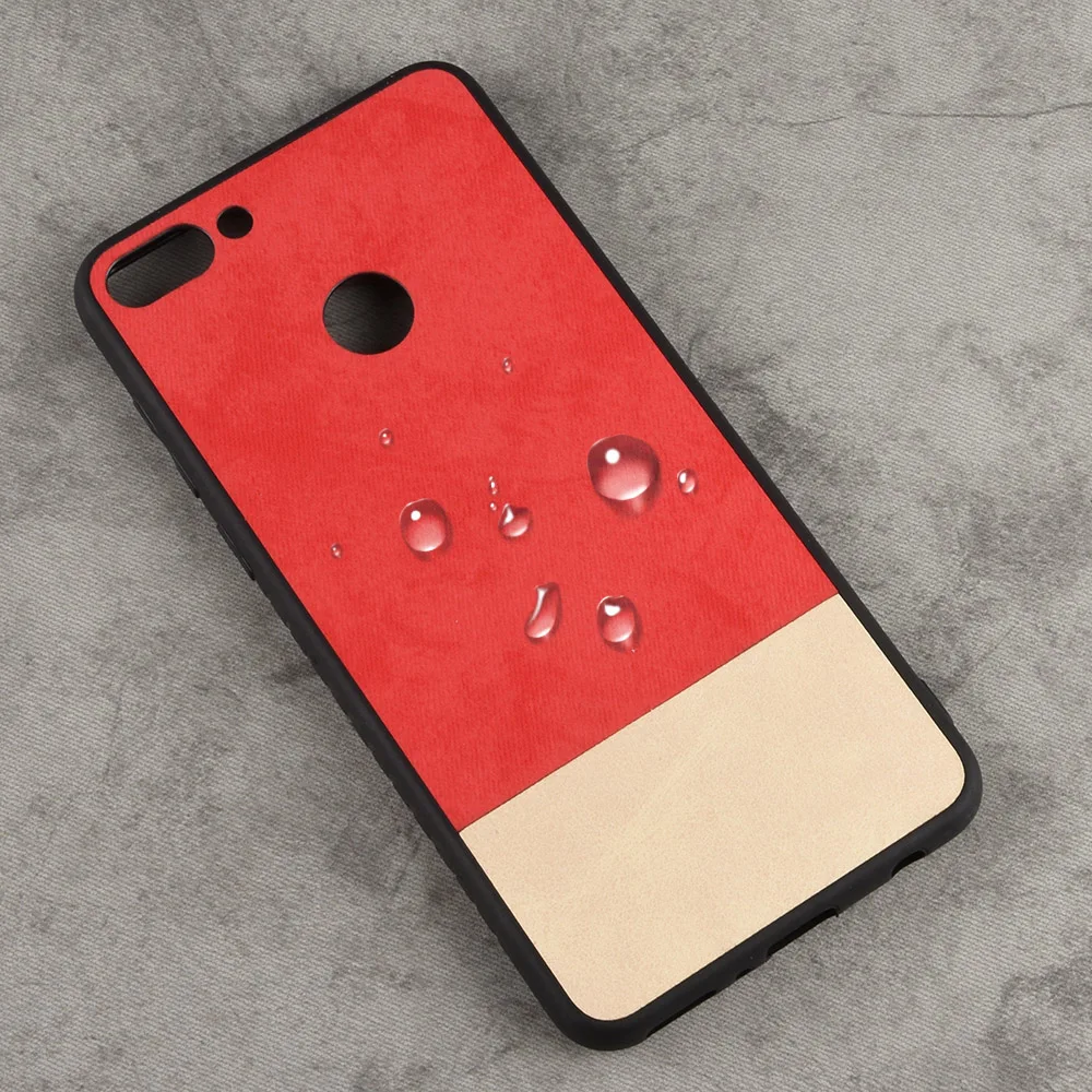 Huawei Y9 2018 чехол FLA AL00 ковбойский тканевый защитный силиконовый capas LA10 LX1 LX2