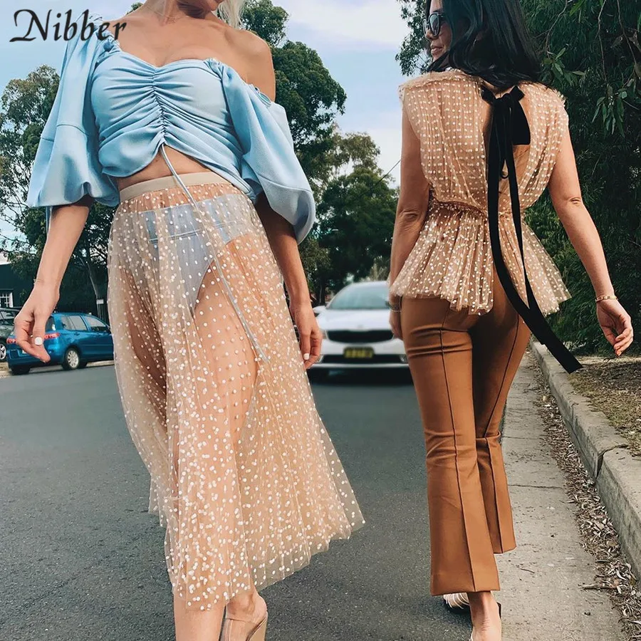 Nibber French romance Короткие топы женские футболки весна лето модные элегантные офисные женские футболки с рукавом-фонариком