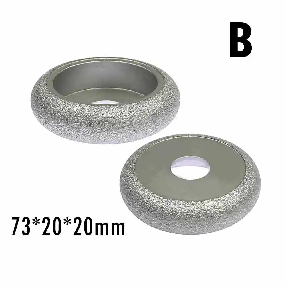 B shape 1 шт. Паяные алмазные шлифовальные круги Demi-bullnose Вакуумные Паяные алмазные инструменты для угловой шлифовальной машины настольная шлифовальная машина - Цвет: B shape