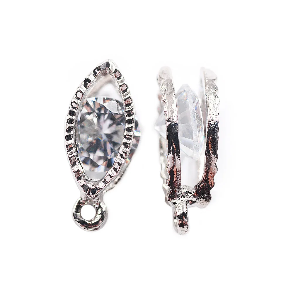 7x12mm - 20pcs 20 шт. AAA бутик Сияющий кубический цирконий камень романтические ювелирные изделия шпильки изготовление сережек аксессуары DIY для женщин - Цвет: 7x12mm - 20pcs