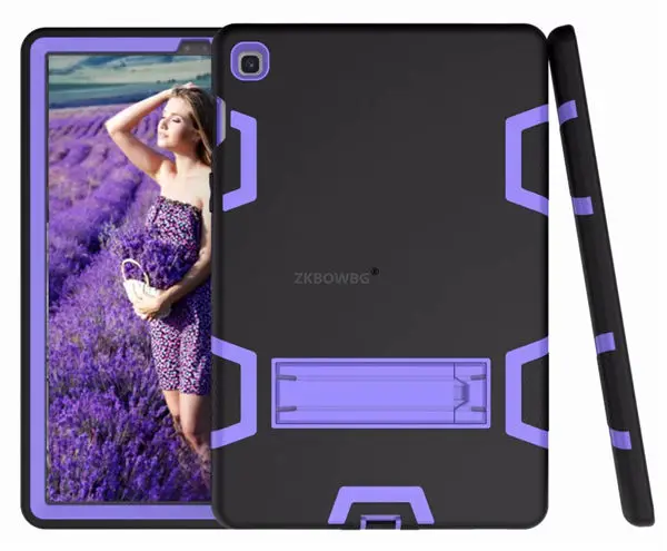 BK.Purple Чехол для samsung Galaxy Tab A 10,1 версия SM-T510 T510 T515 планшет сверхпрочный Гибридный детский Безопасный Прочный чехол-подставка - Цвет: BK.Purple