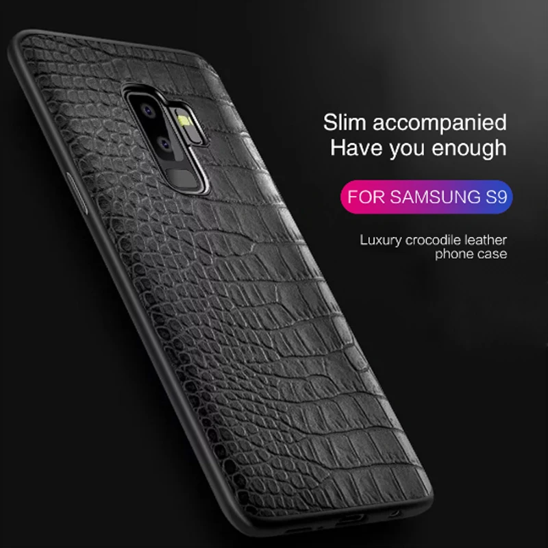 ! ACCEZZ роскошный чехол-накладка из крокодиловой кожи со змеиным узором для Samsung S8 S9