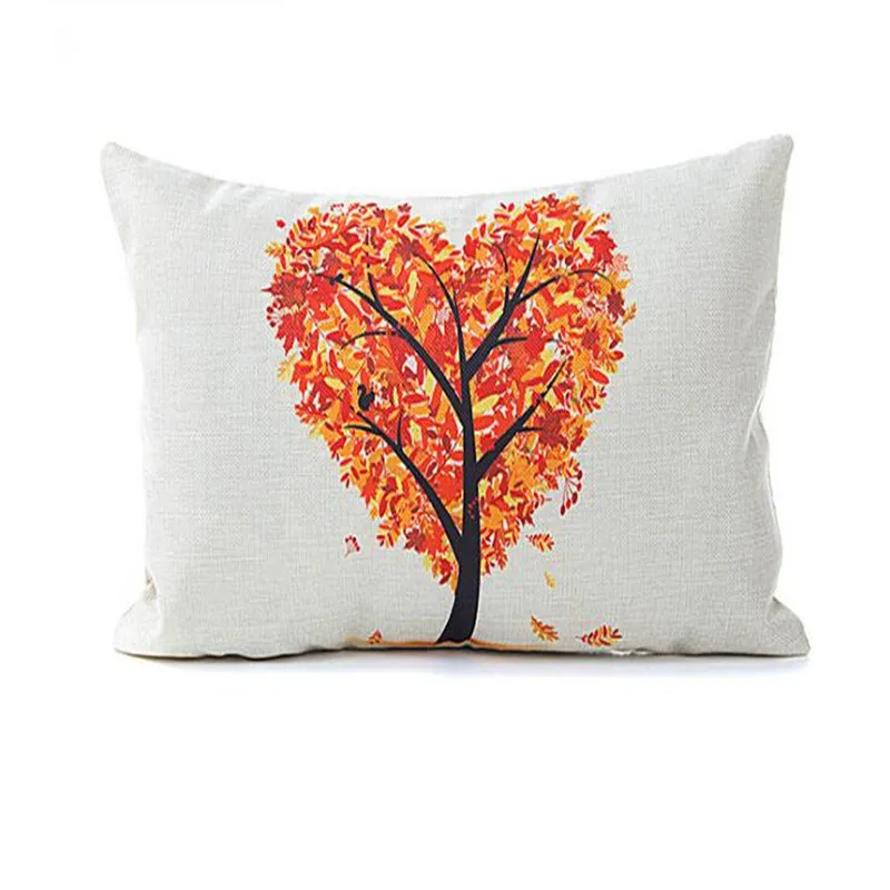 Korean style spring and summer linen garden nap waist love tree hug pillowcase | Дом и сад