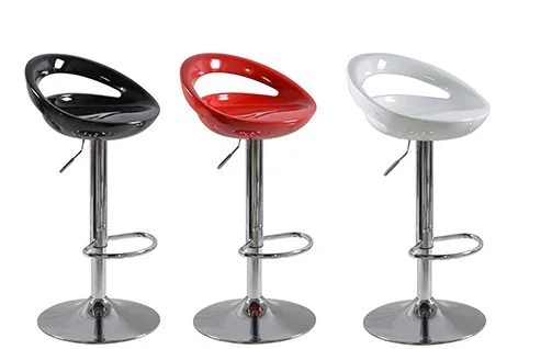 Модные барные стулья вращаются и поднимаются ABS бар кресло блестящая