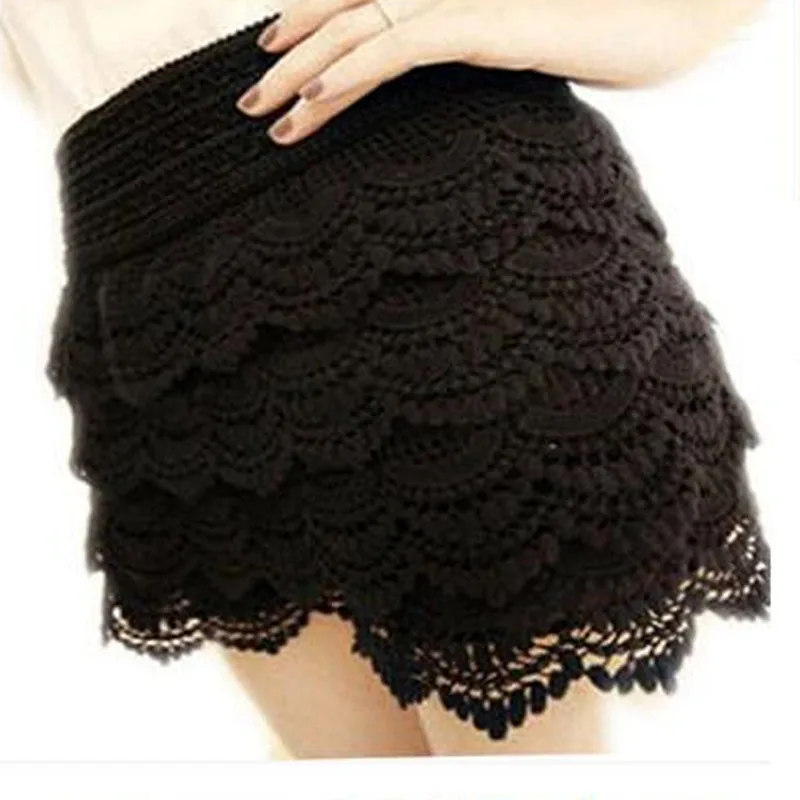 2017 New Summer Fashion Womens Shorts Sweet Style Lace Crochet Elastic Waist Slim Short Pants Plus Size S M L XL 2XL 7 color | Женская