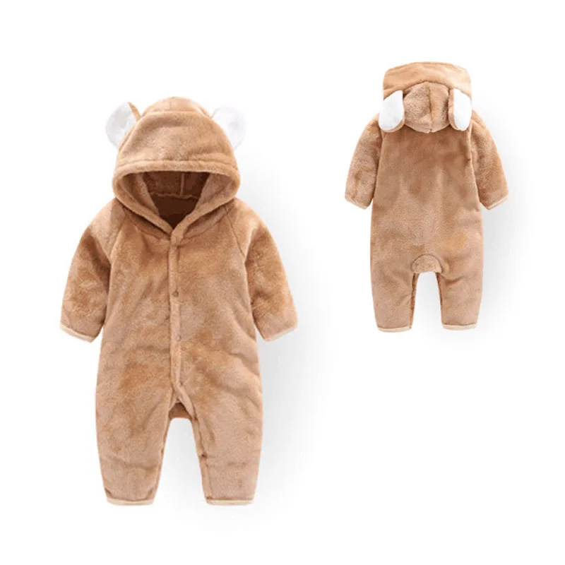 Одежда для новорожденных девочек и мальчиков комбинезоны фланелевый Детский